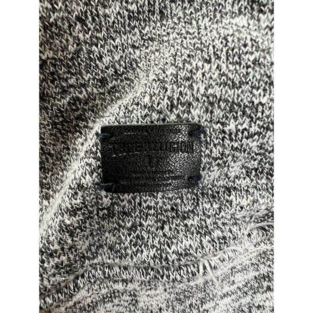 True Religion Women's Gray Graphic Hoodie Small Casual Kangaroo Pocket - Picture 7 of 9